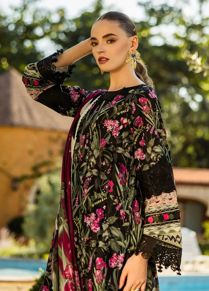 Elaf Chikankari Lawn Suits Unstitched 3 Piece EF25PC ELK-08A Vista - Summer Collection