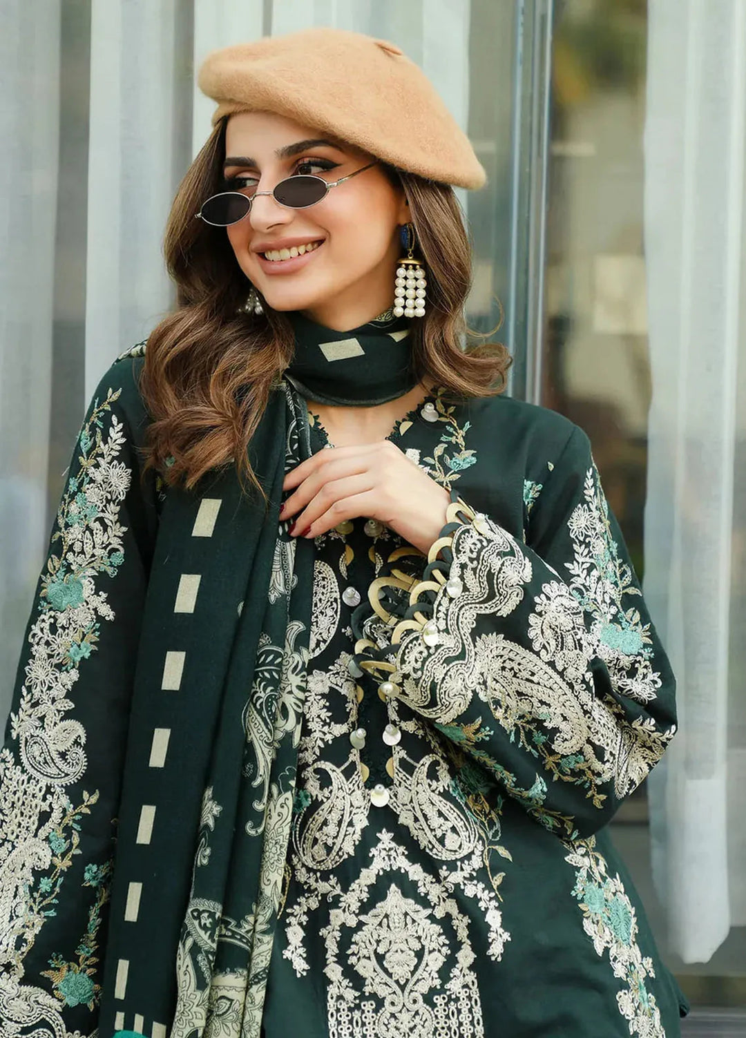 Elaf Embroidered Khaddar Suit Unstitched 3 Piece EPW-2A Sweet Harmony - Winter Collection