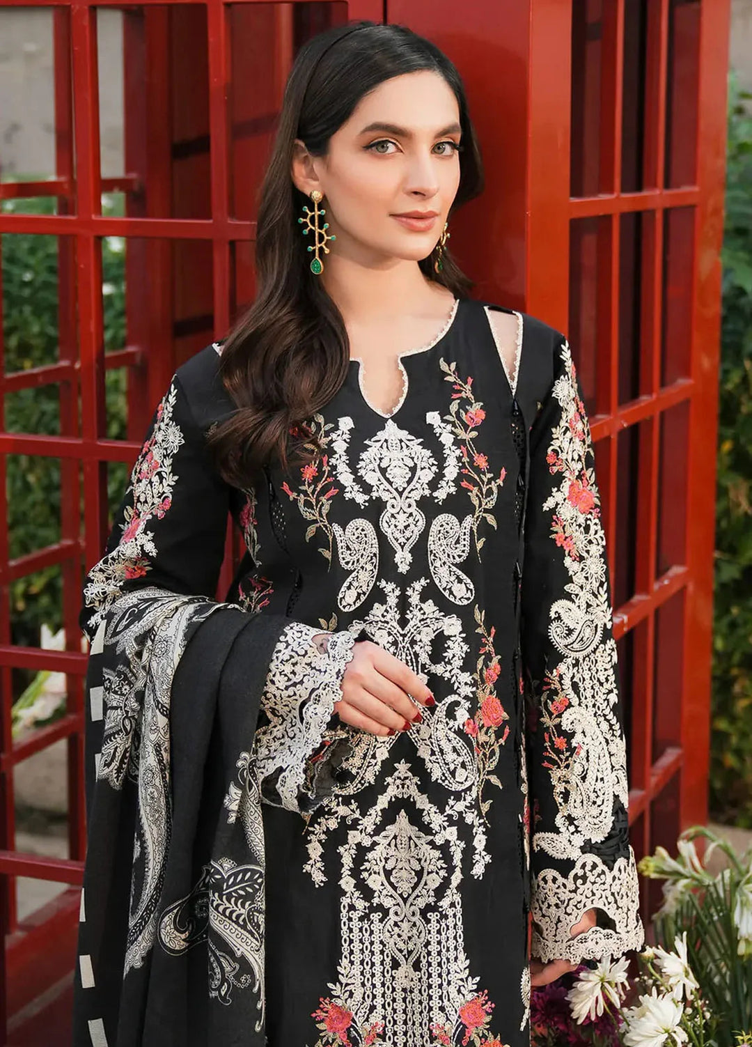 Elaf Embroidered Khaddar Suit Unstitched 3 Piece EPW-2B Forever Yours - Winter Collection