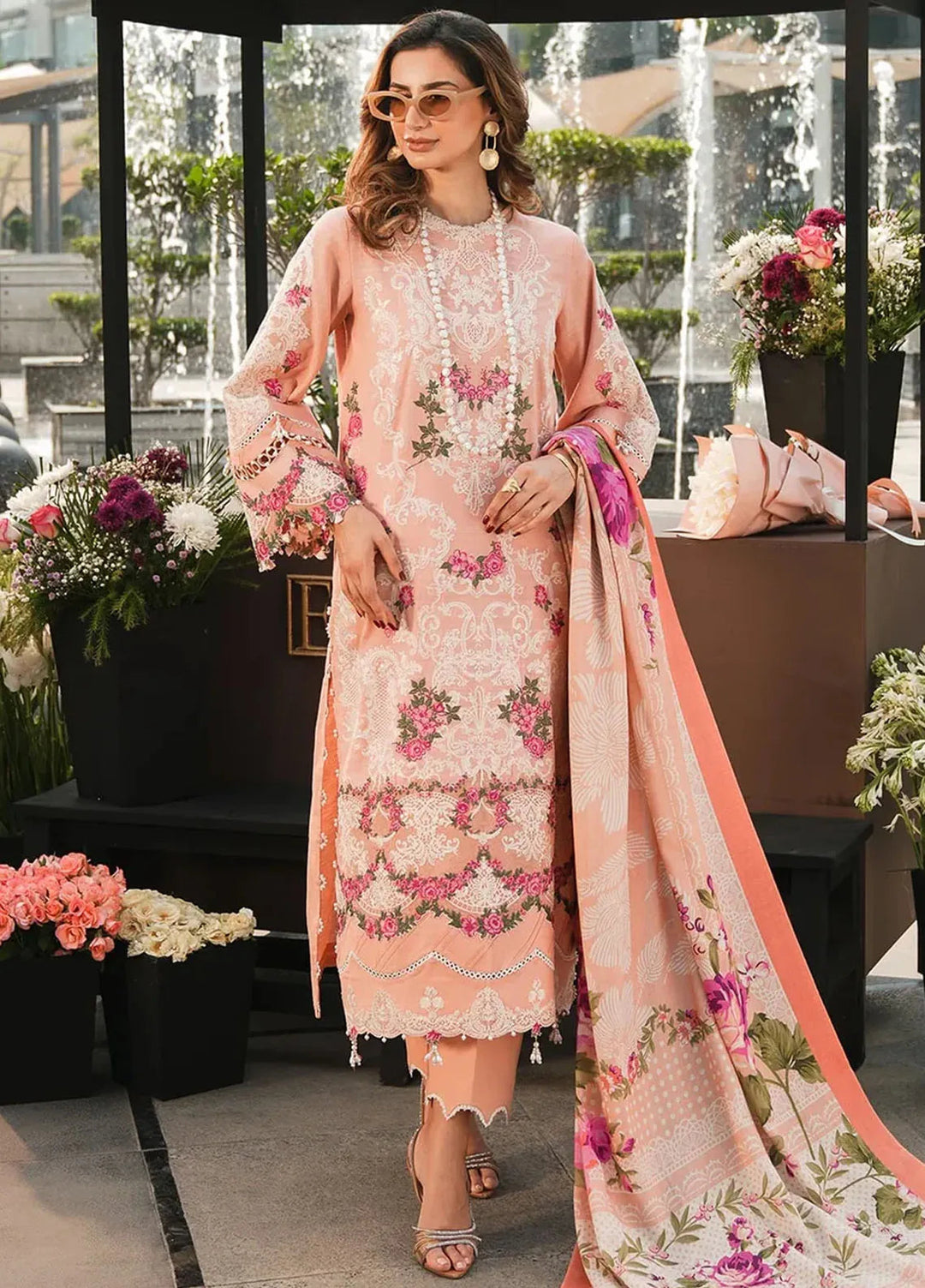 Elaf Embroidered Khaddar Suit Unstitched 3 Piece EPW-7B Flourishing Romance - Winter Collection