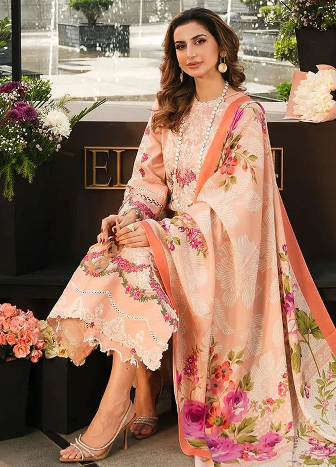 Elaf Embroidered Khaddar Suit Unstitched 3 Piece EPW-7B Flourishing Romance - Winter Collection