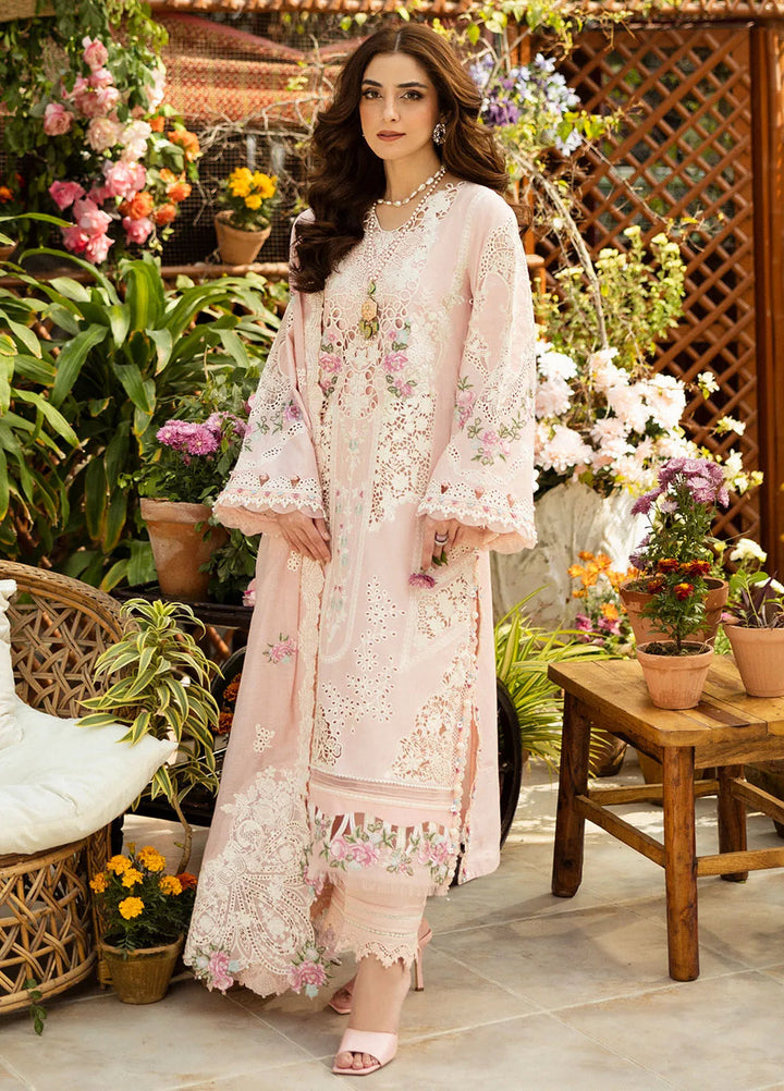 Elaf Embroidered Lawn Suit Unstitched 3 Piece EF25LL ELM-02 A Mahgul - Summer Collection