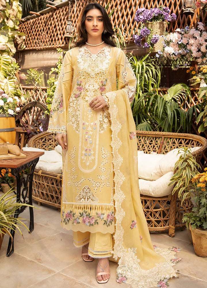 Elaf Embroidered Lawn Suit Unstitched 3 Piece EF25LL ELM-02 B Roshnee - Summer Collection