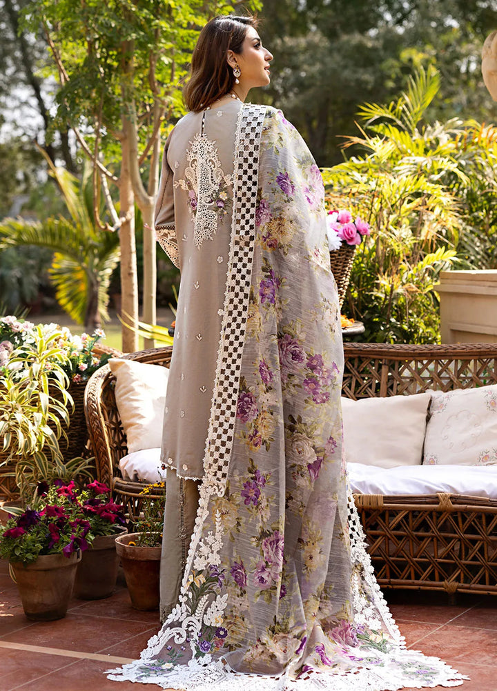Elaf Embroidered Lawn Suit Unstitched 3 Piece EF25LL ELM-05 Ramsha - Summer Collection