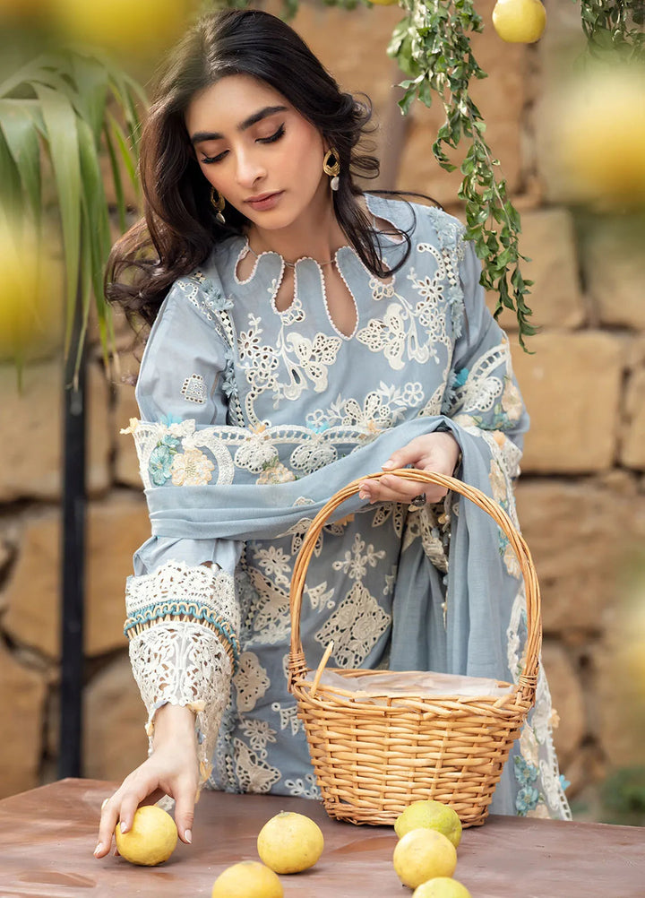 Elaf Embroidered Lawn Suit Unstitched 3 Piece EF25LL ELM-07 B Mahreen - Summer Collection