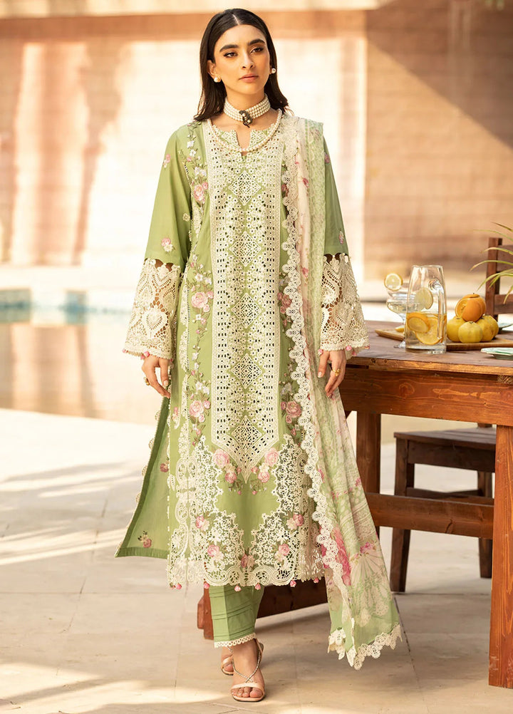 Elaf Embroidered Lawn Suit Unstitched 3 Piece EF25LL ELM-08 Fizzah - Summer Collection