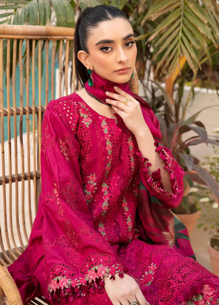 Elaf Embroidered Lawn Suit Unstitched 3 Piece EF25LL ELM-10 Gulnaar - Summer Collection