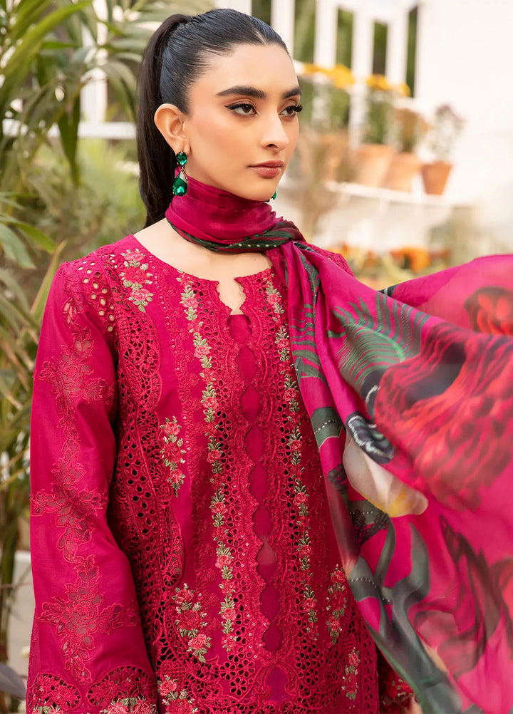 Elaf Embroidered Lawn Suit Unstitched 3 Piece EF25LL ELM-10 Gulnaar - Summer Collection