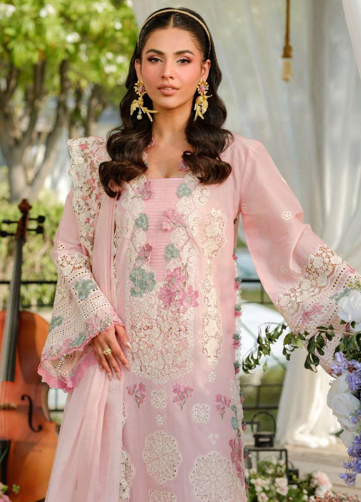Elaf Embroidered Lawn Suits Unstitched 3 Piece EF25LV ELH-1B Sophia - Summer Collection