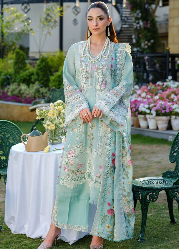 Elaf Embroidered Lawn Suits Unstitched 3 Piece EF25LV ELH-2B Zoya - Summer Collection