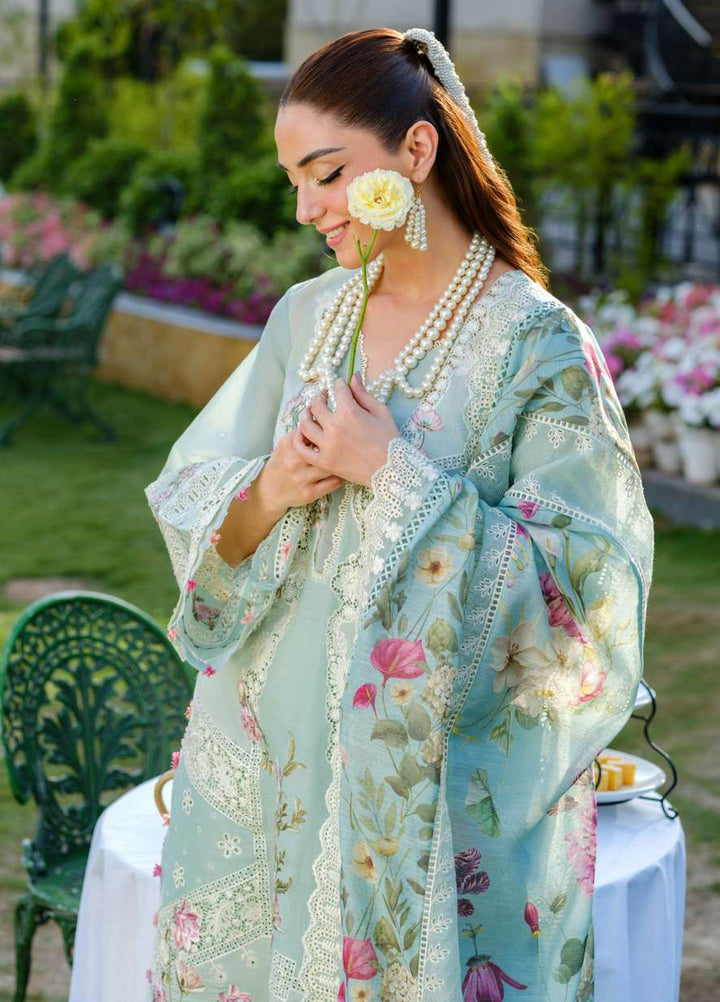 Elaf Embroidered Lawn Suits Unstitched 3 Piece EF25LV ELH-2B Zoya - Summer Collection