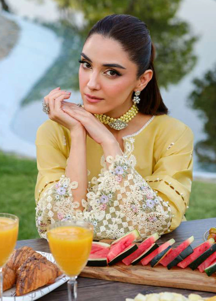 Elaf Embroidered Lawn Suits Unstitched 3 Piece EF25LV ELH-4A Dendelion - Summer Collection