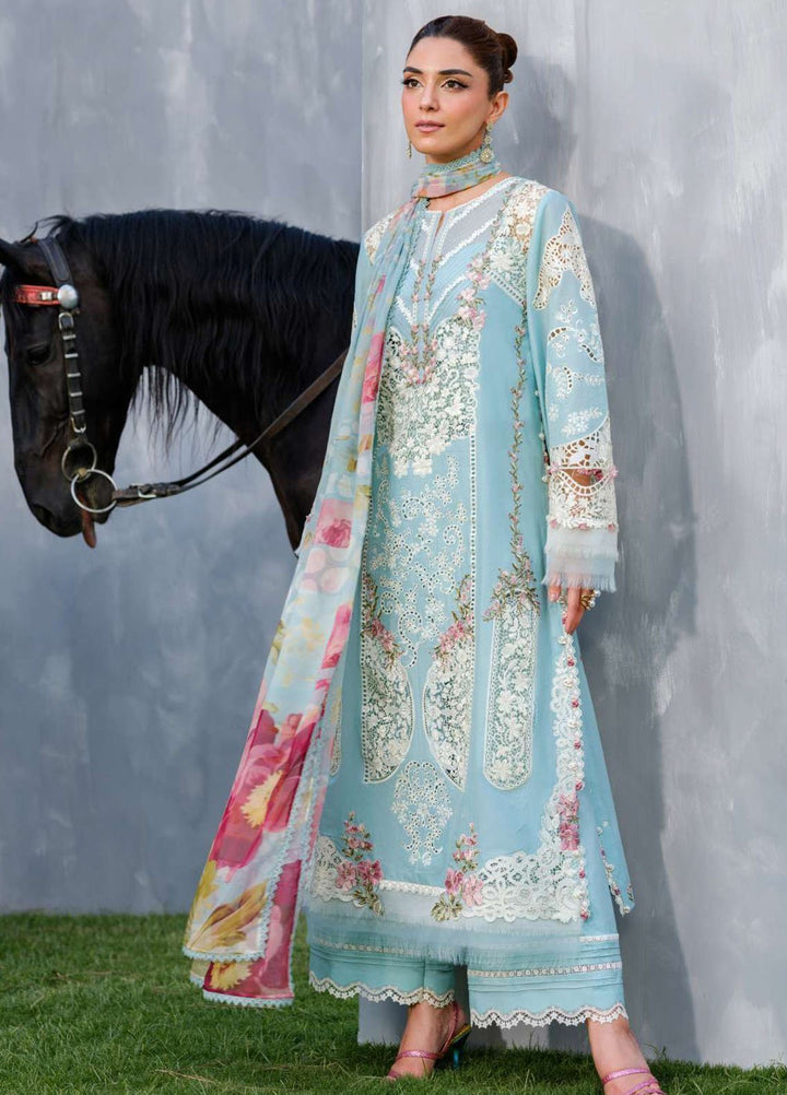 Elaf Embroidered Lawn Suits Unstitched 3 Piece EF25LV ELH-5B Elya - Summer Collection