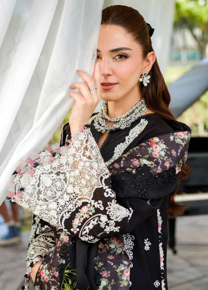 Elaf Embroidered Lawn Suits Unstitched 3 Piece EF25LV ELH-6A Serena - Summer Collection