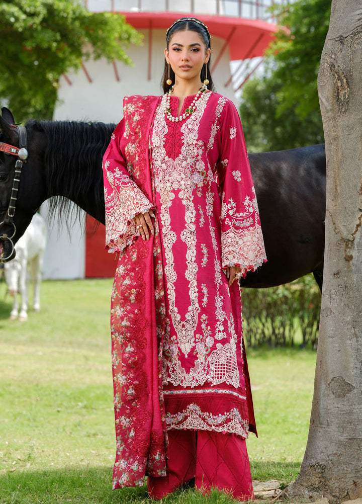 Elaf Embroidered Lawn Suits Unstitched 3 Piece EF25LV ELH-6B Juliet - Summer Collection