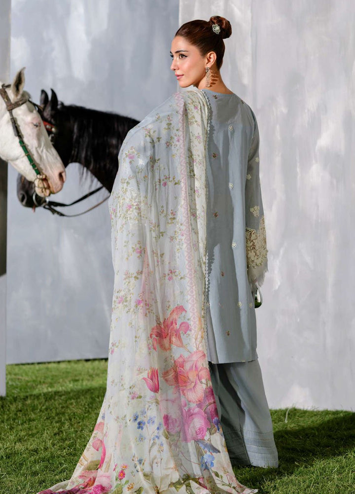 Elaf Embroidered Lawn Suits Unstitched 3 Piece EF25LV ELH-7B Issabel - Summer Collection