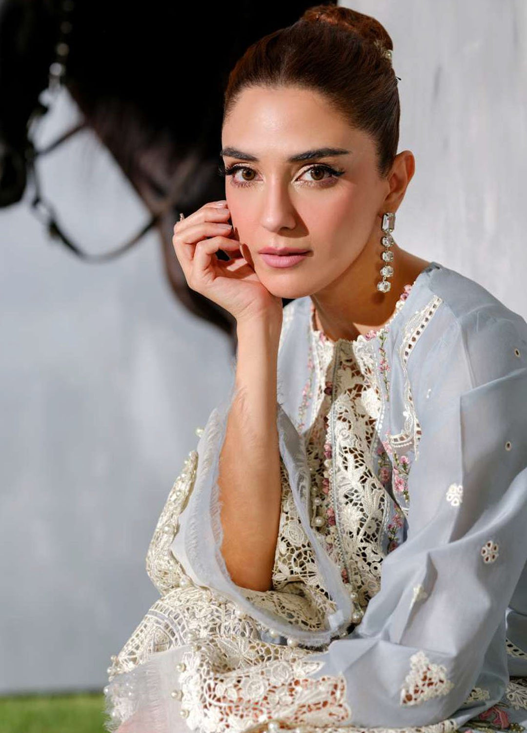 Elaf Embroidered Lawn Suits Unstitched 3 Piece EF25LV ELH-7B Issabel - Summer Collection