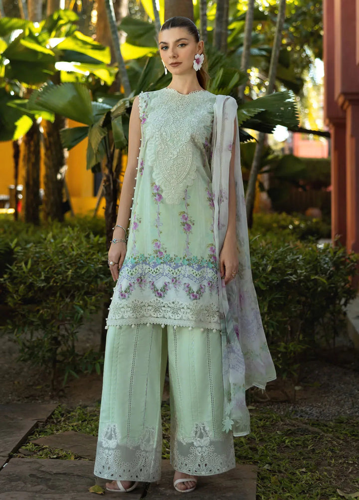 Elaf Embroidered Lawn Suits Unstitched 3 Piece EL25SL ETS-01A - Summer Collection