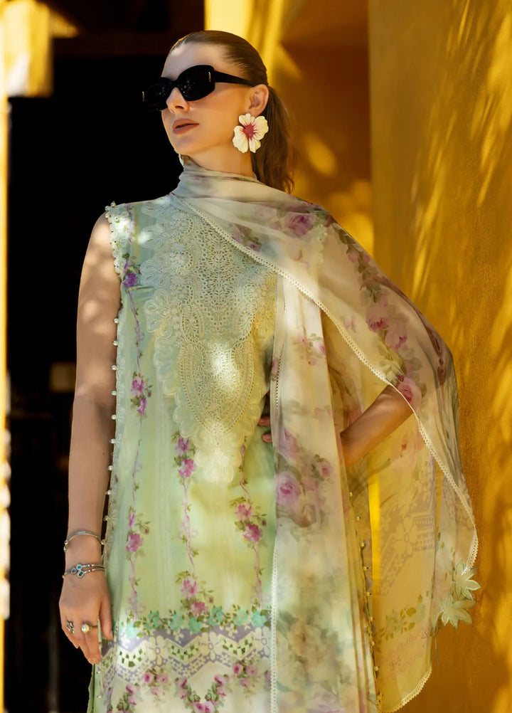 Elaf Embroidered Lawn Suits Unstitched 3 Piece EL25SL ETS-01A - Summer Collection