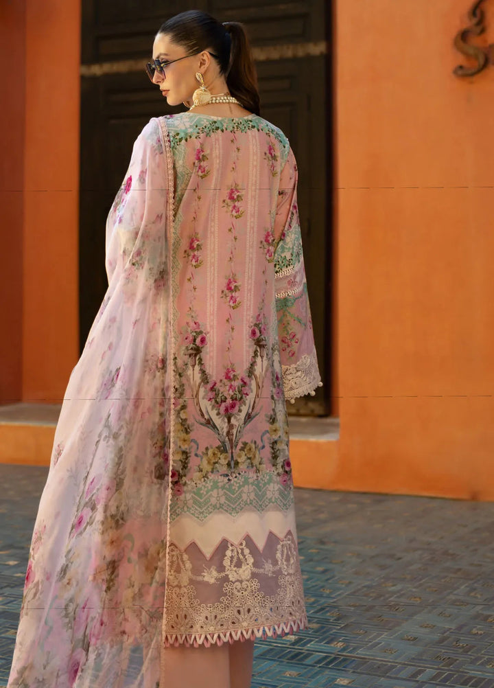Elaf Embroidered Lawn Suits Unstitched 3 Piece EL25SL ETS-01B - Summer Collection