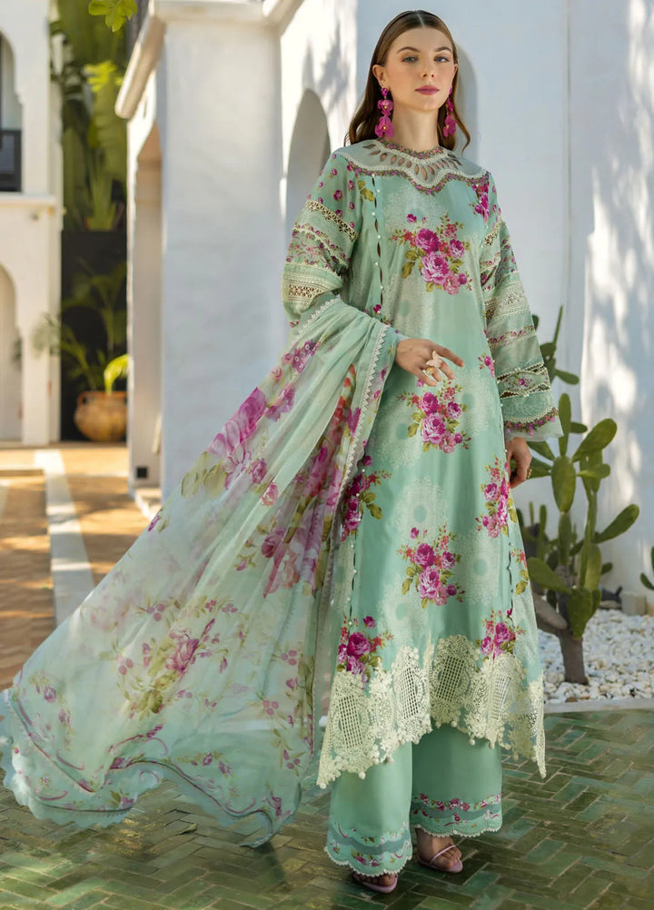 Elaf Embroidered Lawn Suits Unstitched 3 Piece EL25SL ETS-03A - Summer Collection