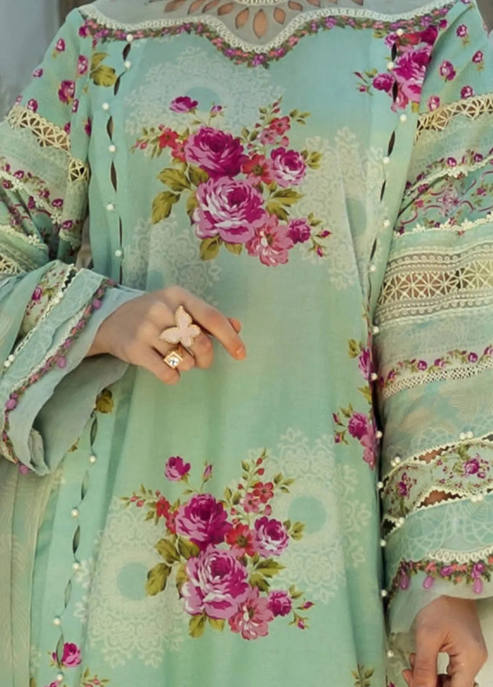 Elaf Embroidered Lawn Suits Unstitched 3 Piece EL25SL ETS-03A - Summer Collection