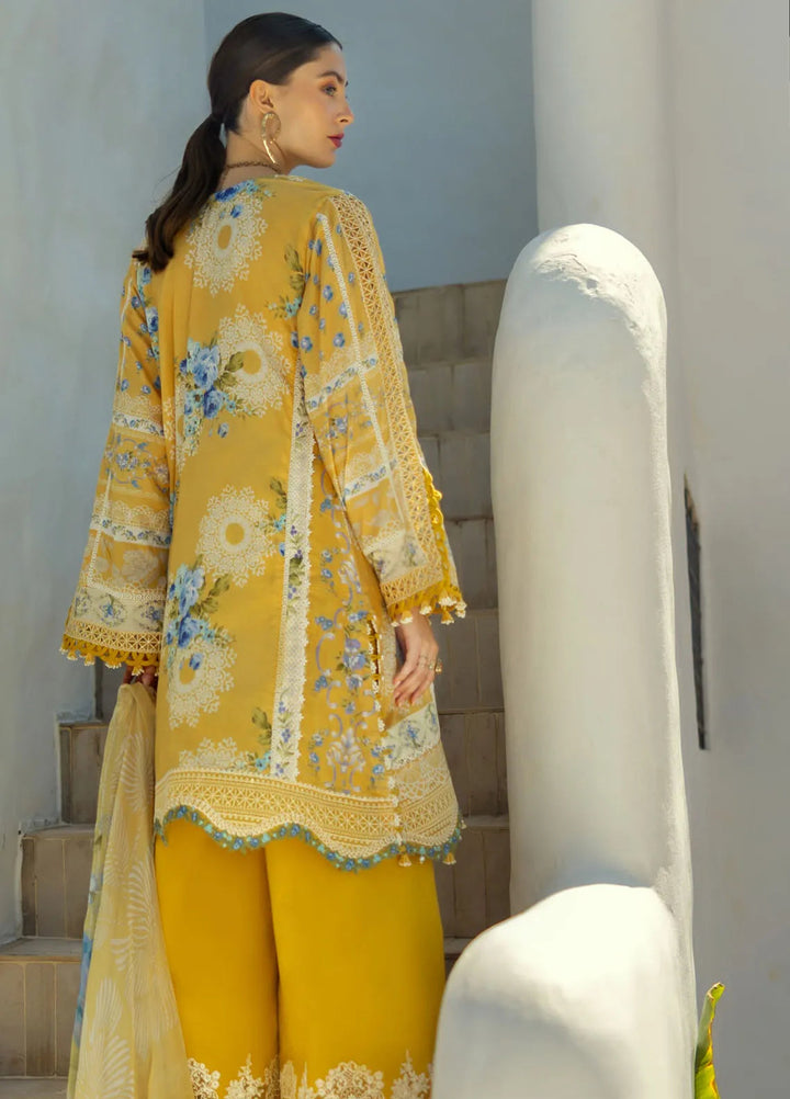 Elaf Embroidered Lawn Suits Unstitched 3 Piece EL25SL ETS-03B - Summer Collection