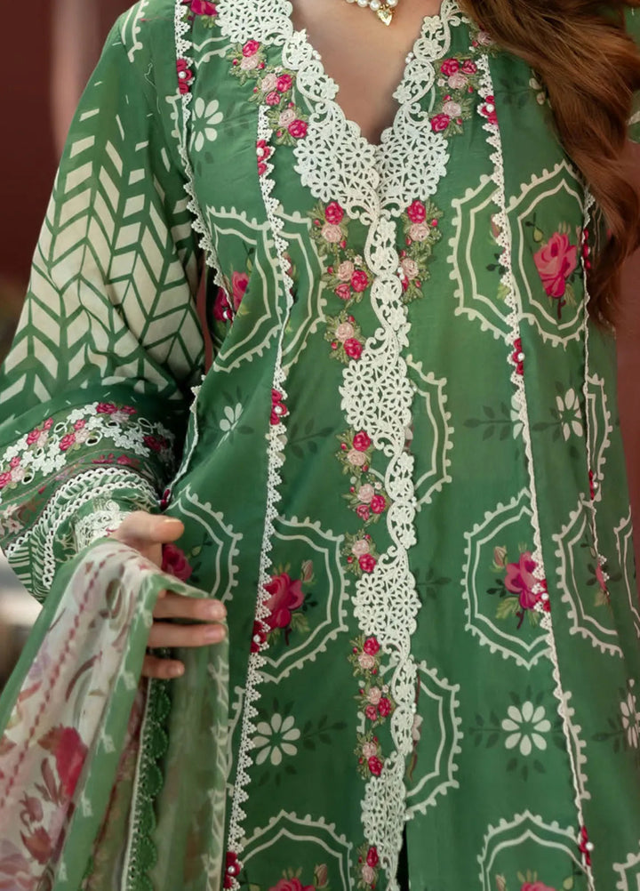 Elaf Embroidered Lawn Suits Unstitched 3 Piece EL25SL ETS-04B - Summer Collection