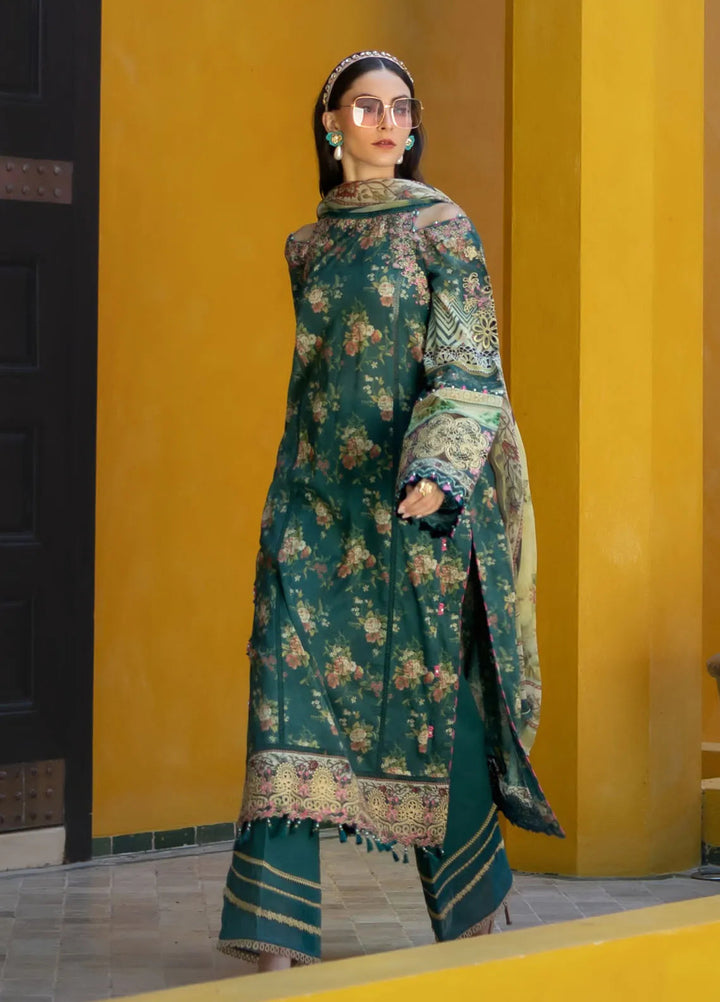 Elaf Embroidered Lawn Suits Unstitched 3 Piece EL25SL ETS-07A - Summer Collection