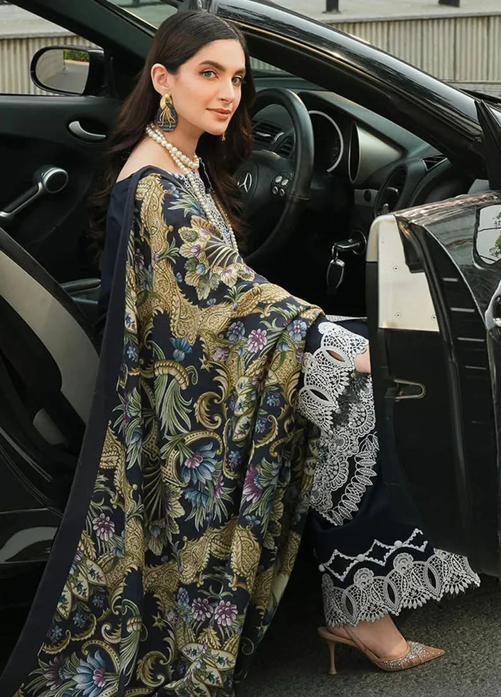 Elaf Embroidered Linen Suit Unstitched 3 Piece EPW-3B Dreamy Embrace - Winter Collection