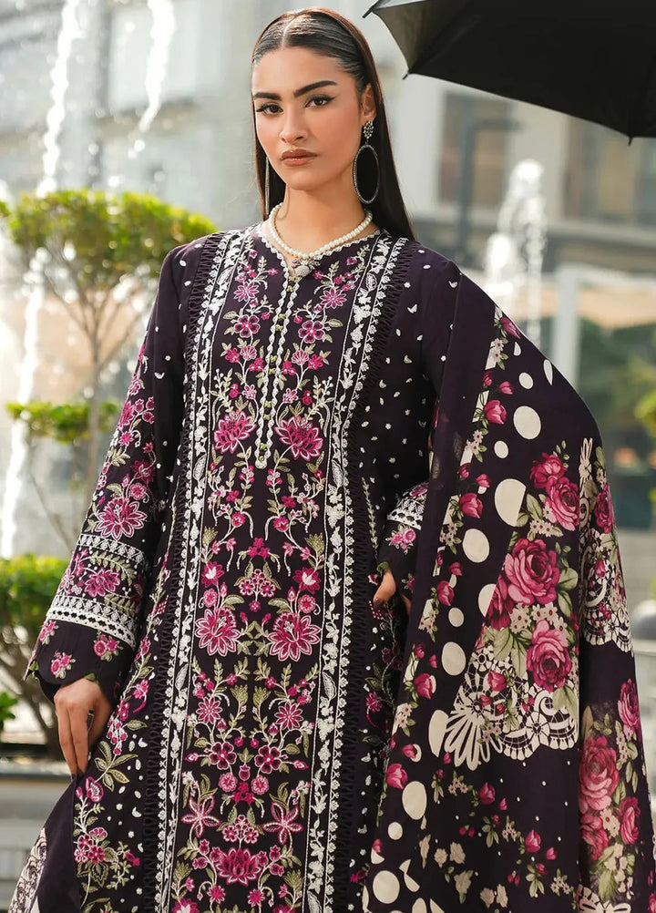 Elaf Embroidered Linen Suit Unstitched 3 Piece EPW-8A Warm Embrace - Winter Collection