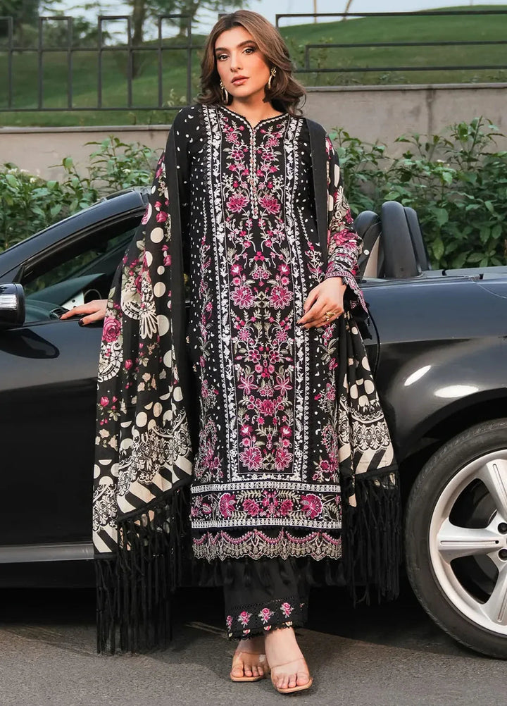 Elaf Embroidered Linen Suit Unstitched 3 Piece EPW-8B Boundless Dreams - Winter Collection