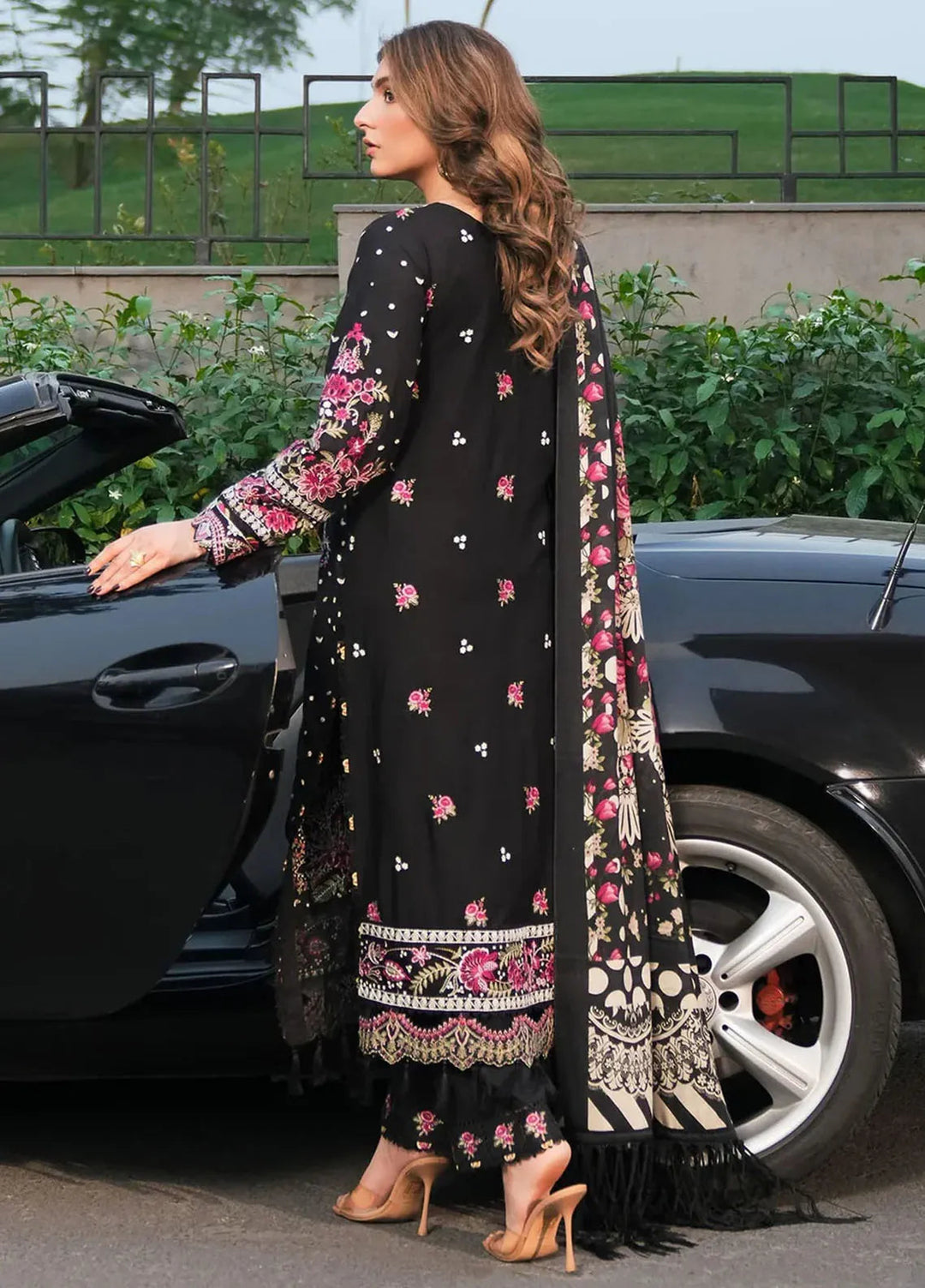 Elaf Embroidered Linen Suit Unstitched 3 Piece EPW-8B Boundless Dreams - Winter Collection