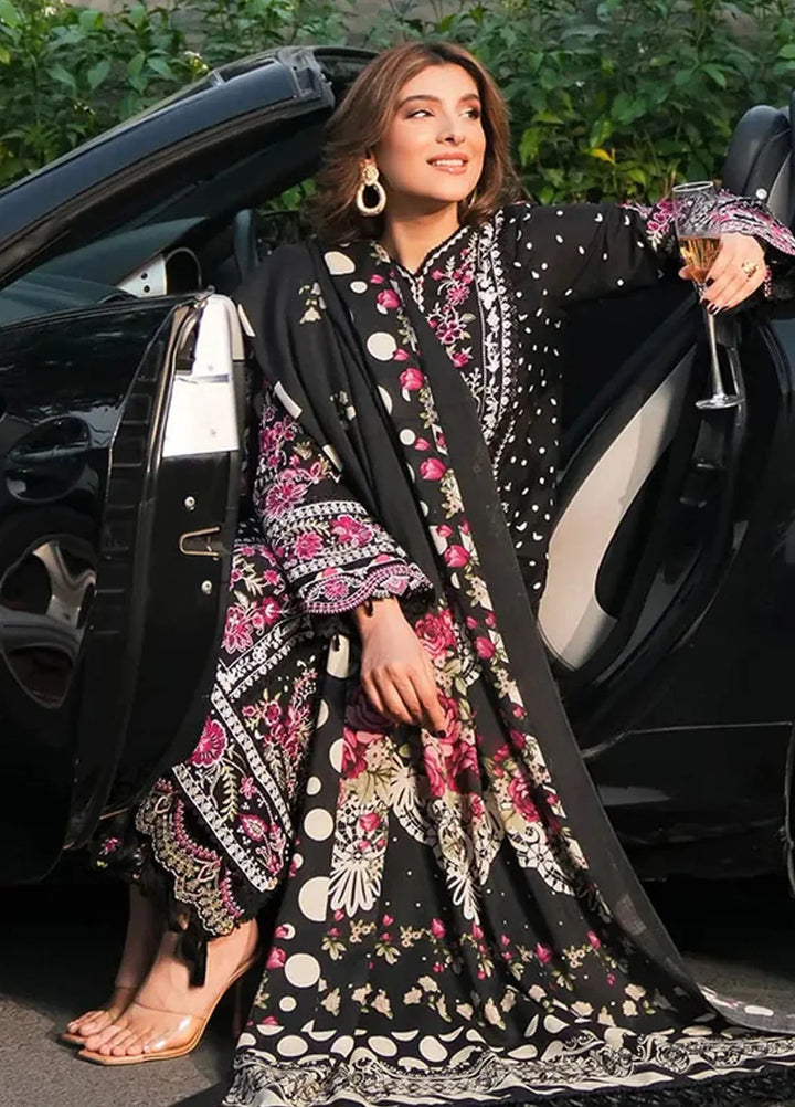 Elaf Embroidered Linen Suit Unstitched 3 Piece EPW-8B Boundless Dreams - Winter Collection