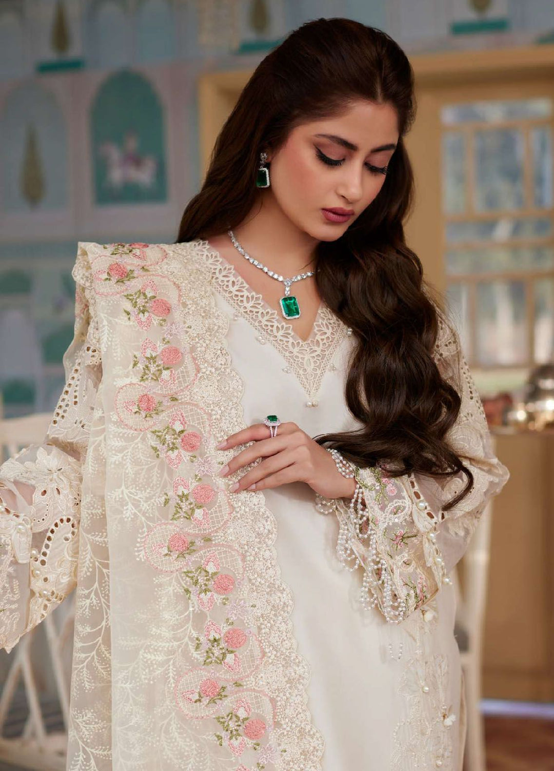 Elaf Embroidered  Suits Unstitched 3 Piece EF24EE D-01A Motia - Summer Collection
