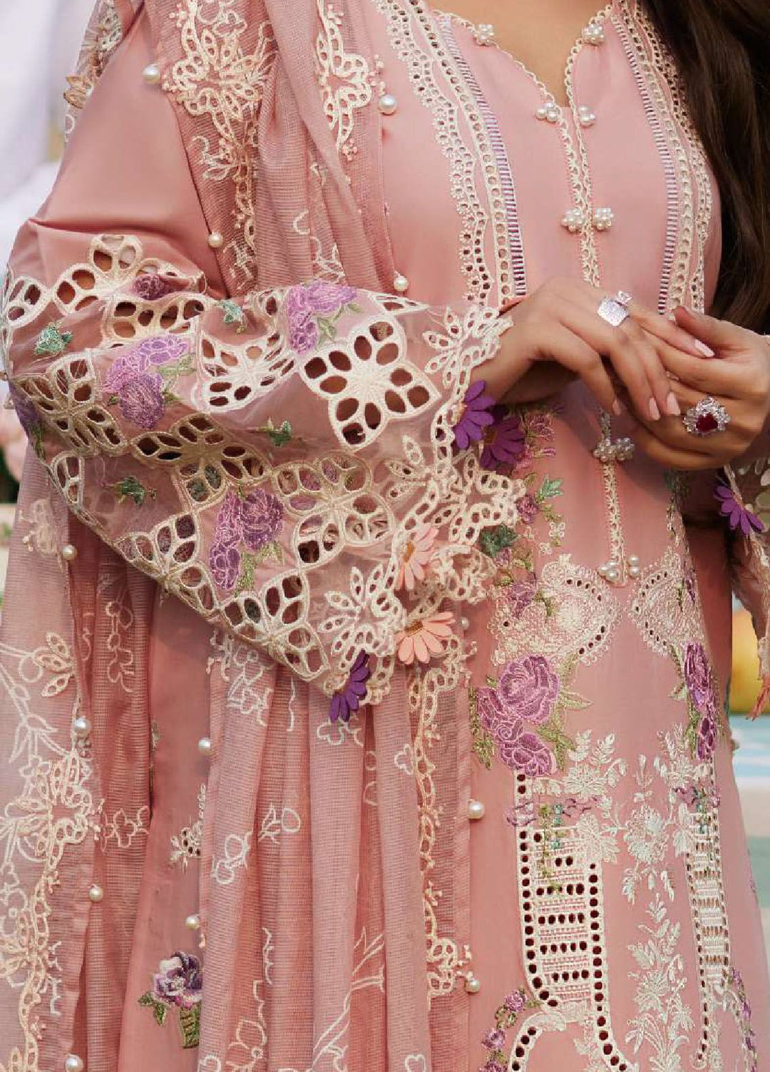 Elaf Embroidered  Suits Unstitched 3 Piece EF24EE D-02A Zohreh - Summer Collection
