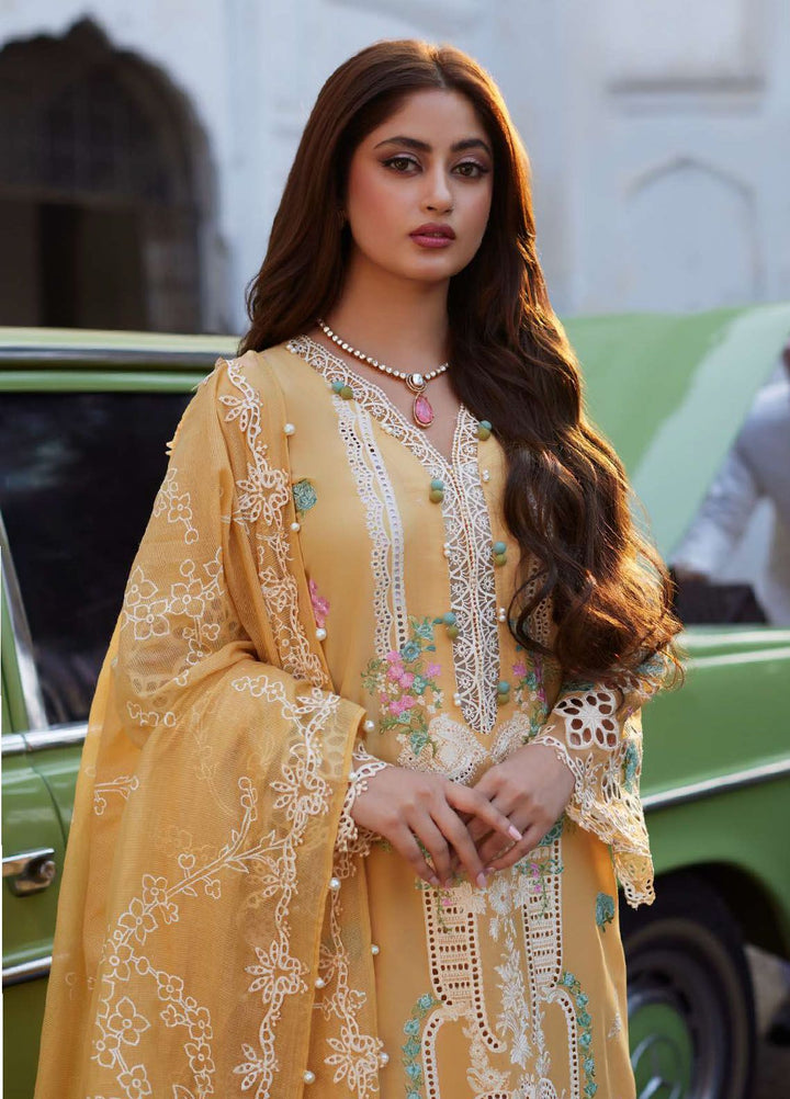 Elaf Embroidered  Suits Unstitched 3 Piece EF24EE D-02B Dania - Summer Collection