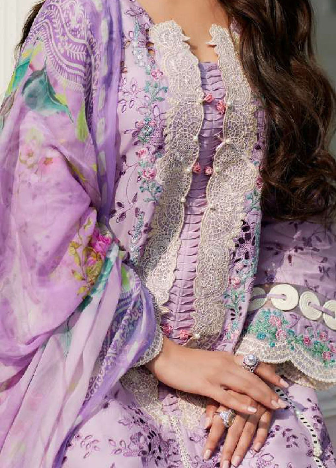 Elaf Embroidered  Suits Unstitched 3 Piece EF24EE D-03 Afsaneh - Summer Collection