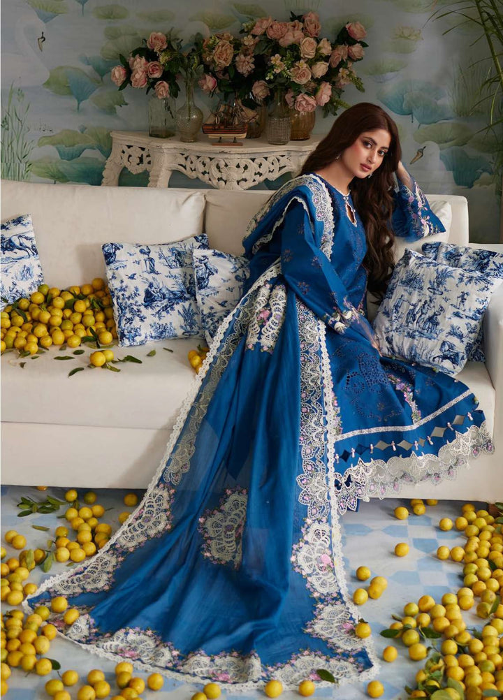 Elaf Embroidered  Suits Unstitched 3 Piece EF24EE D-04 Almas - Summer Collection