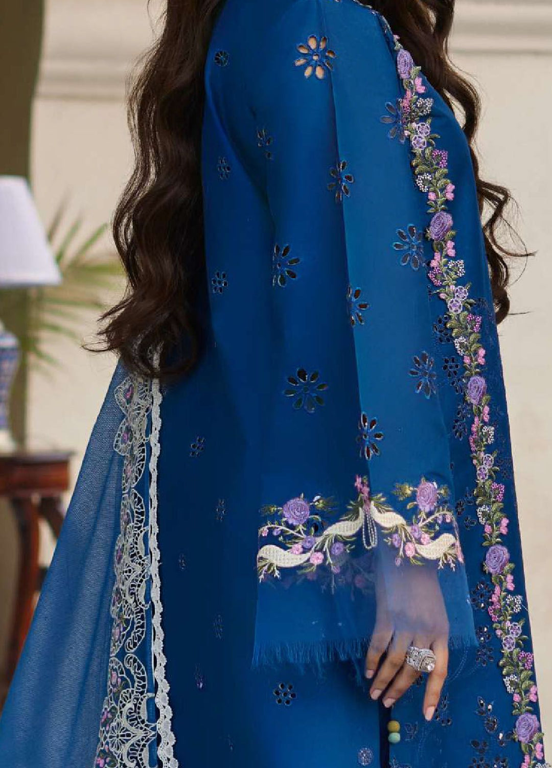 Elaf Embroidered  Suits Unstitched 3 Piece EF24EE D-04 Almas - Summer Collection