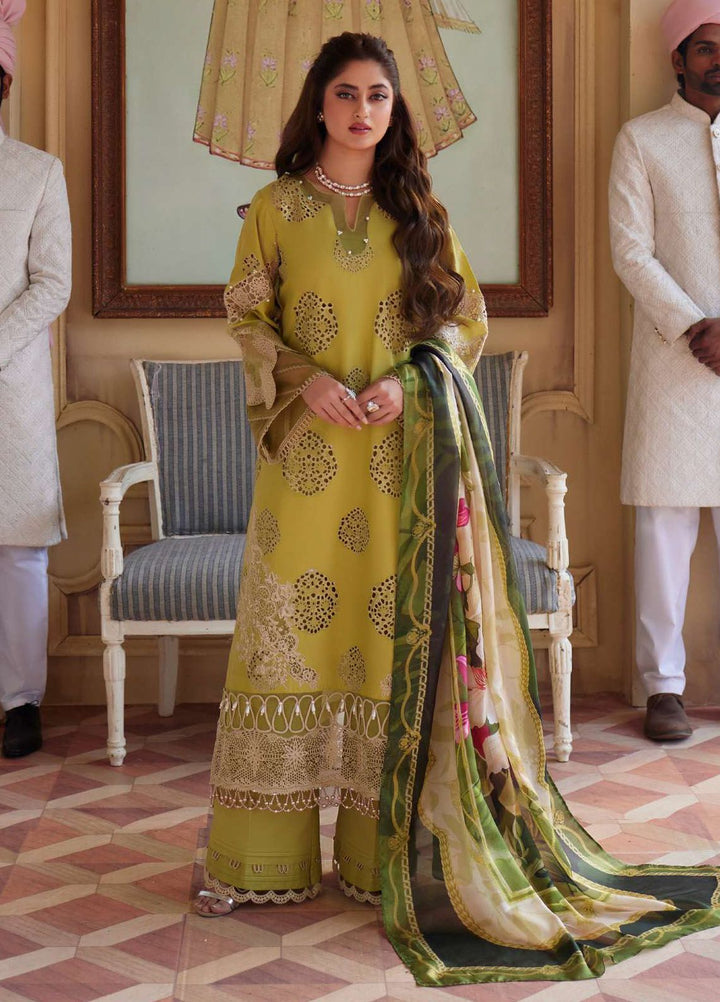 Elaf Embroidered  Suits Unstitched 3 Piece EF24EE D-05 Meenah - Summer Collection