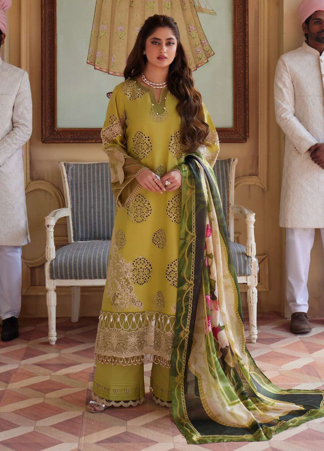 Elaf Embroidered  Suits Unstitched 3 Piece EF24EE D-05 Meenah - Summer Collection