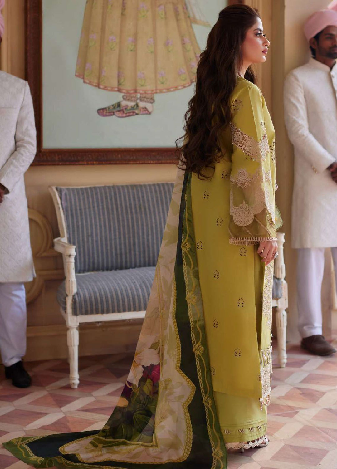 Elaf Embroidered  Suits Unstitched 3 Piece EF24EE D-05 Meenah - Summer Collection