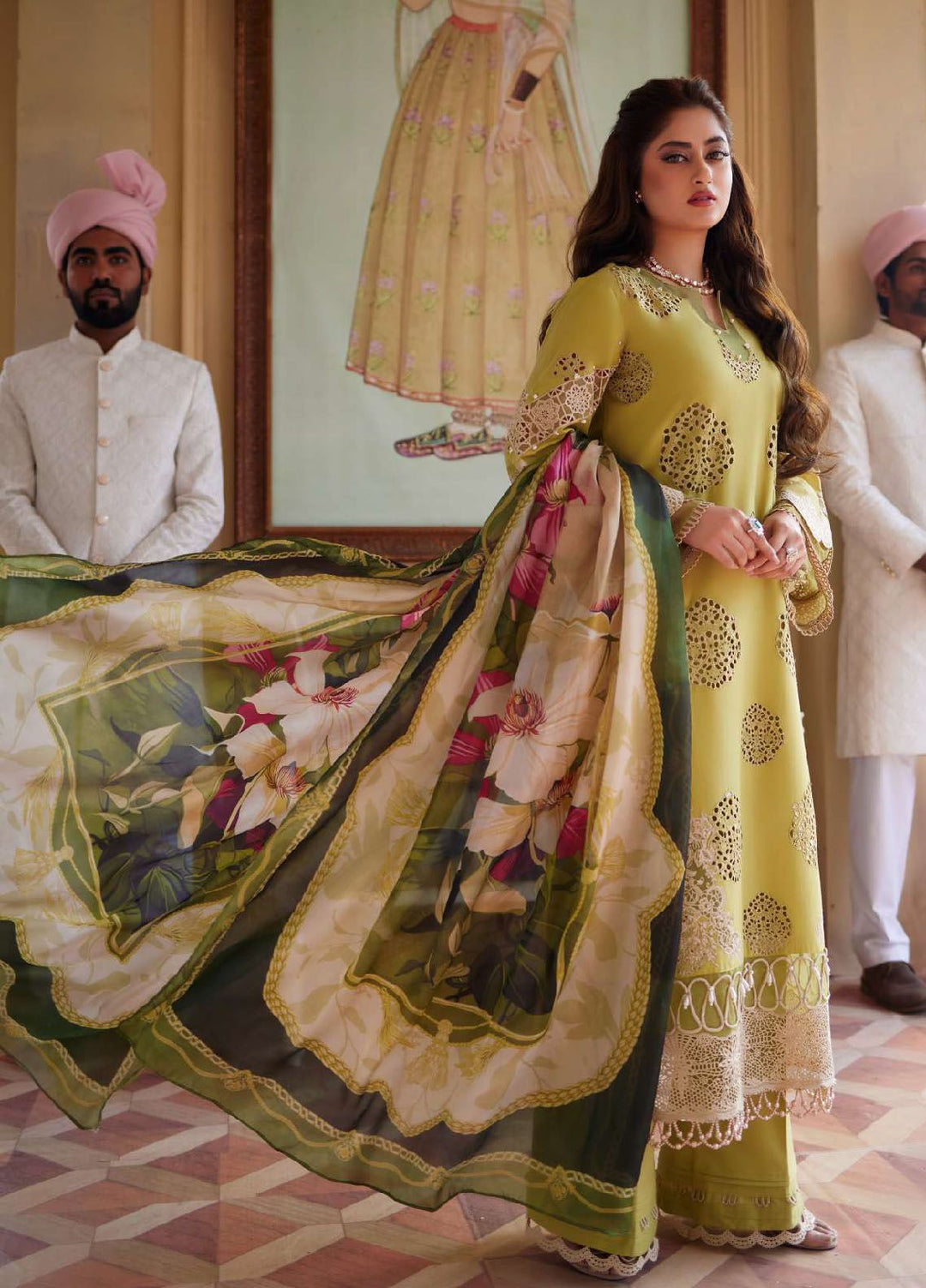 Elaf Embroidered  Suits Unstitched 3 Piece EF24EE D-05 Meenah - Summer Collection