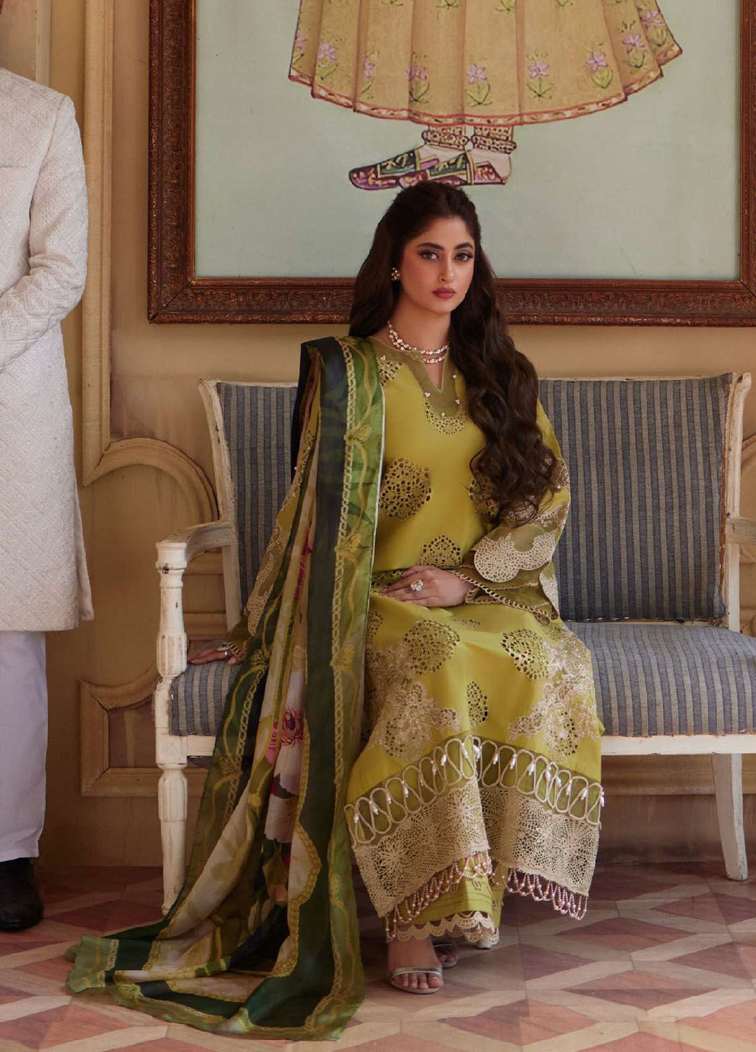 Elaf Embroidered  Suits Unstitched 3 Piece EF24EE D-05 Meenah - Summer Collection