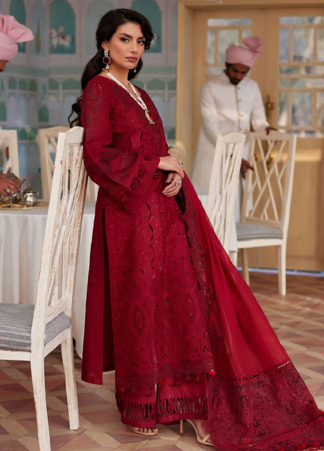 Elaf Embroidered  Suits Unstitched 3 Piece EF24EE D-06 Wafa - Summer Collection