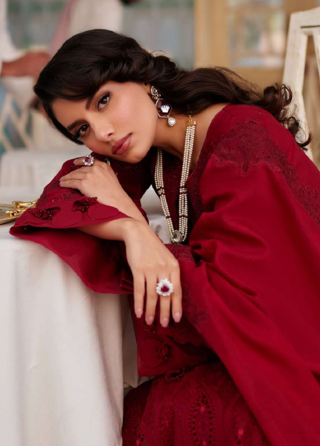 Elaf Embroidered  Suits Unstitched 3 Piece EF24EE D-06 Wafa - Summer Collection