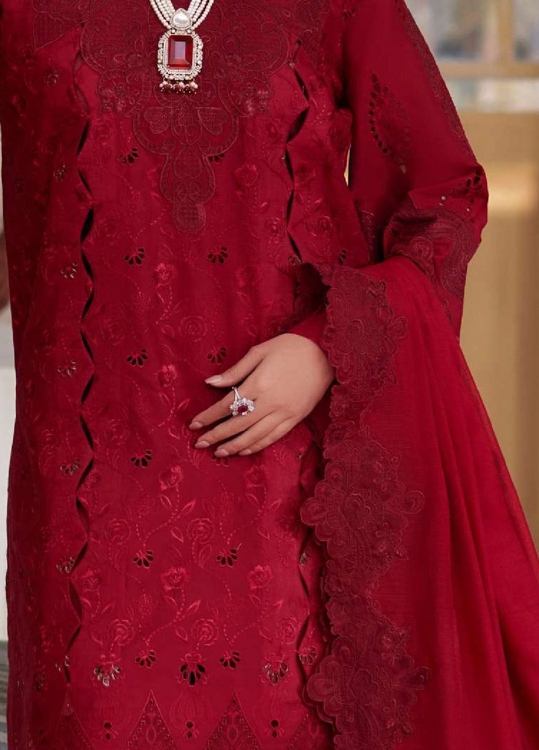 Elaf Embroidered  Suits Unstitched 3 Piece EF24EE D-06 Wafa - Summer Collection