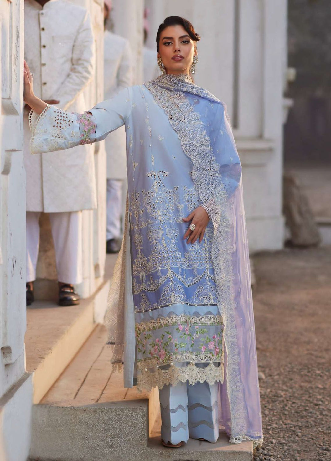 Elaf Embroidered  Suits Unstitched 3 Piece EF24EE D-08 Amyra - Summer Collection