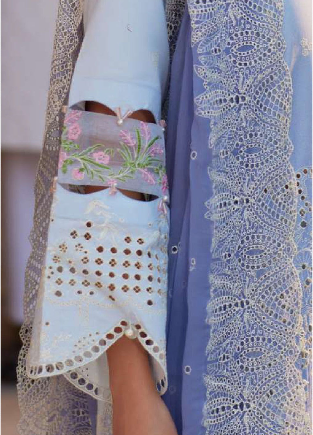 Elaf Embroidered  Suits Unstitched 3 Piece EF24EE D-08 Amyra - Summer Collection